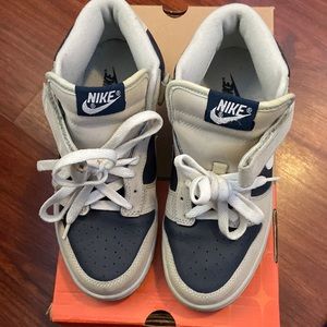NIKE DUNK MID (GS), Size 6Y, Neutral Grey/White-Obsidian